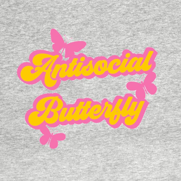 Antisocial Butterfly retro design by LittleBunnySunshine